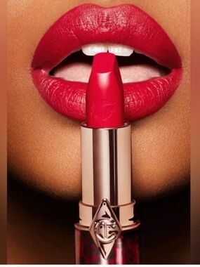 Charlotte Tilbury Patsy Red Lipstick - Red with Gold Logo NEW